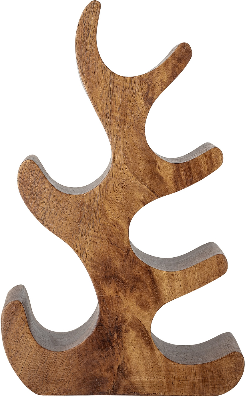 Creative Collection Vinreol Barbel Akacietræ Natur Organisk Håndlavet Vinholder Med Skulpturelt Design