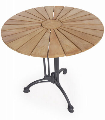 Daneline Eva Teak Cafébord ø70 Cm Grå