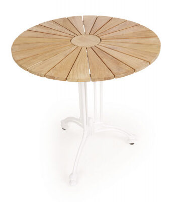 Daneline Eva Teak Cafébord ø70 Cm Hvid