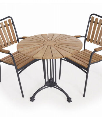 Daneline Eva Teak Cafésæt ø70 Cm Grå