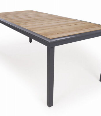 Daneline Eva Teak Havebord 102x219 Cm Grå