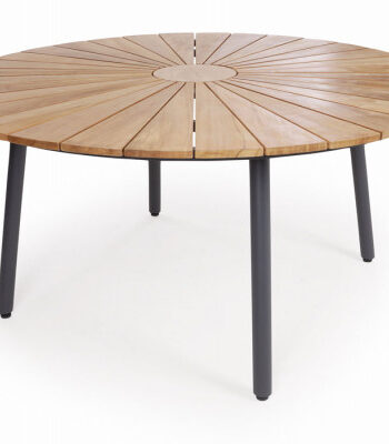 Daneline Eva Teak Havebord ø150 Cm Grå