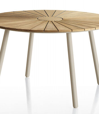 Daneline Eva Teak Havebord ø130 Cm Latte