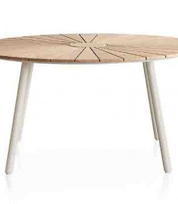 Daneline Eva Teak Havebord ø150 Cm Latte