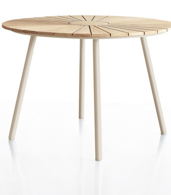 Daneline Eva Teak Havebord ø110 Cm Latte