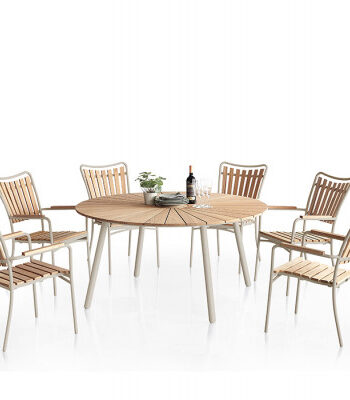 Daneline Eva Teak Havemøbelsæt ø150 Cm Latte