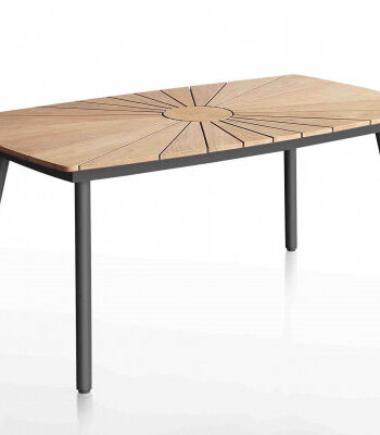 Daneline Eva Teak Ovalt Havebord 90x160 Cm Grå