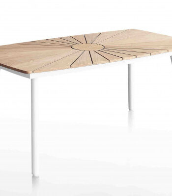 Daneline Eva Teak Ovalt Havebord 90x160 Cm Hvid