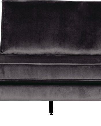 Daybed Loungemøbel Woood Rodeo Højrevendt Antracit Velour 203 Cm Bred