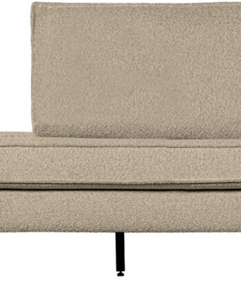 Daybed Woood Rodeo   Beige Bouclé 203 Cm  Moderne Lounge Daybed Med Metalramme
