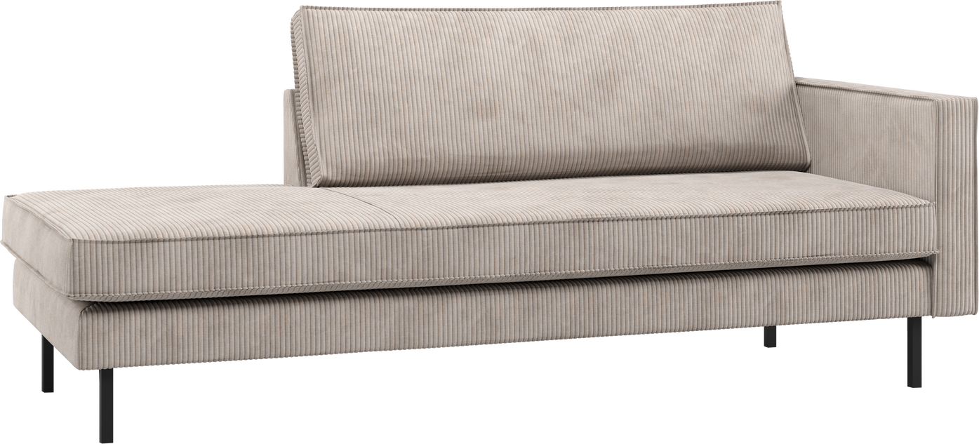 Daybed Woood Rodeo Ekrue Ribstof Jacquardvævet Velour Højrevendt 85ã 203ã 86 Cm