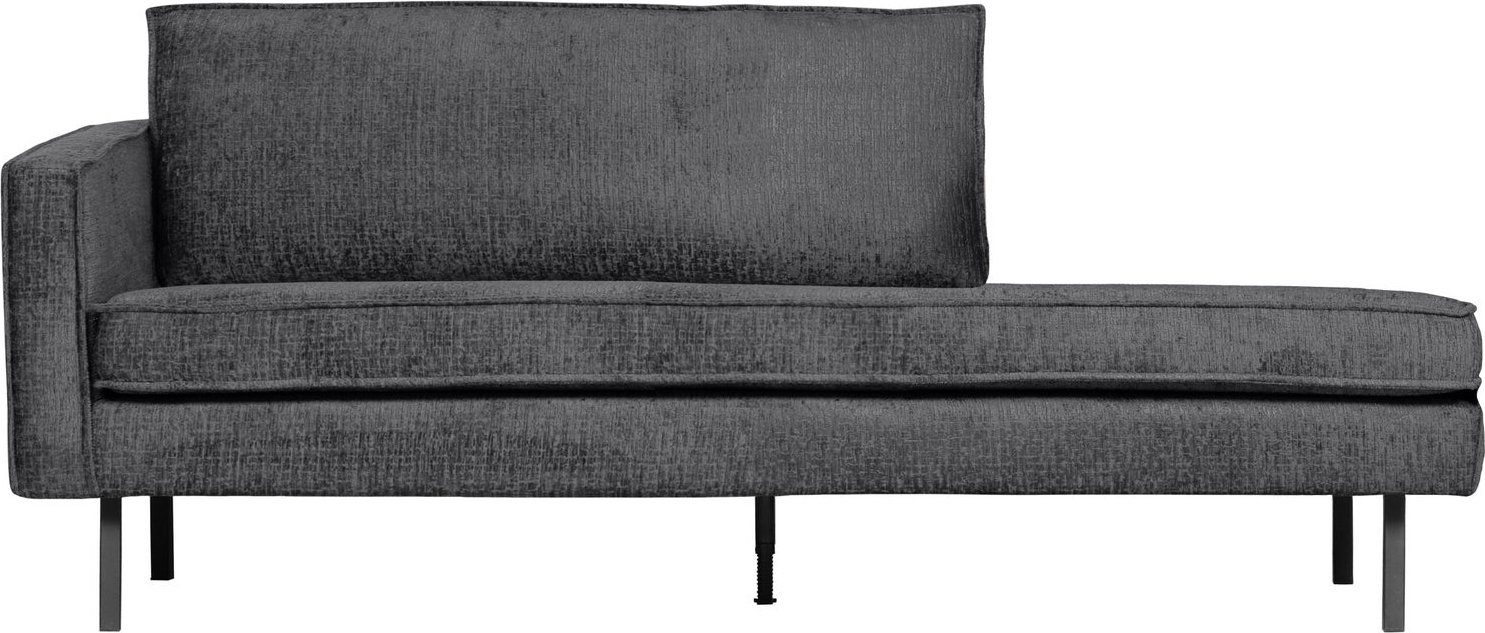 Daybed Woood Rodeo Grov Velour Mountain Grå 203x86 Cm Venstrevendt