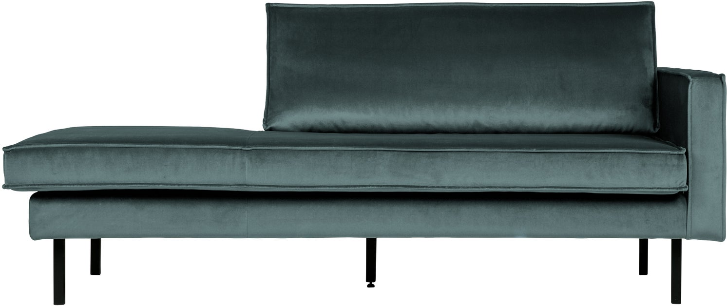 Daybed Woood Rodeo Højrevendt B203 Cm Blågrøn Teal Jarra Velour Loungeseng