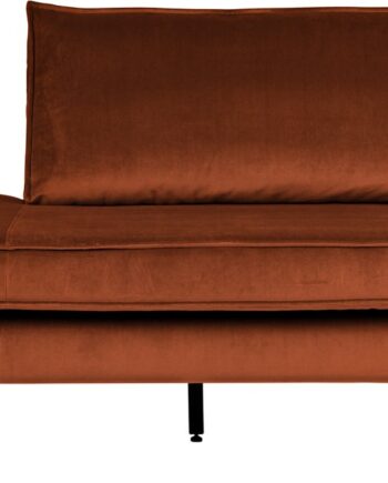 Daybed Woood Rodeo Højrevendt 203 Cm Rust Jarra Velour Fast Komfort  Metalben