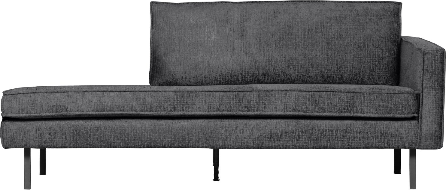 Daybed Woood Rodeo Højrevendt 203 Cm Velour Mountain Grå Lounge Chaiselong