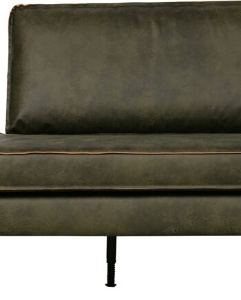 Daybed Woood Rodeo Højrevendt  Ecoleder Armygrøn Loungemøbel  Metalstel  85x203x86 Cm