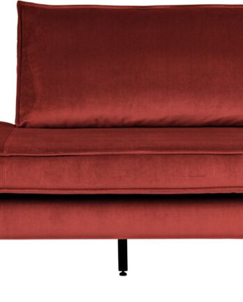 Daybed Woood Rodeo Højrevendt Kastanjebrun Velour  Slanke Metalben