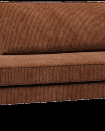 Daybed Woood Rodeo Højrevendt Rustbrun Ribstof 203 Cm