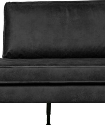Daybed Woood Rodeo Højrevendt  Sort Ecoleather Læderlook  Metalben  203   86 Cm