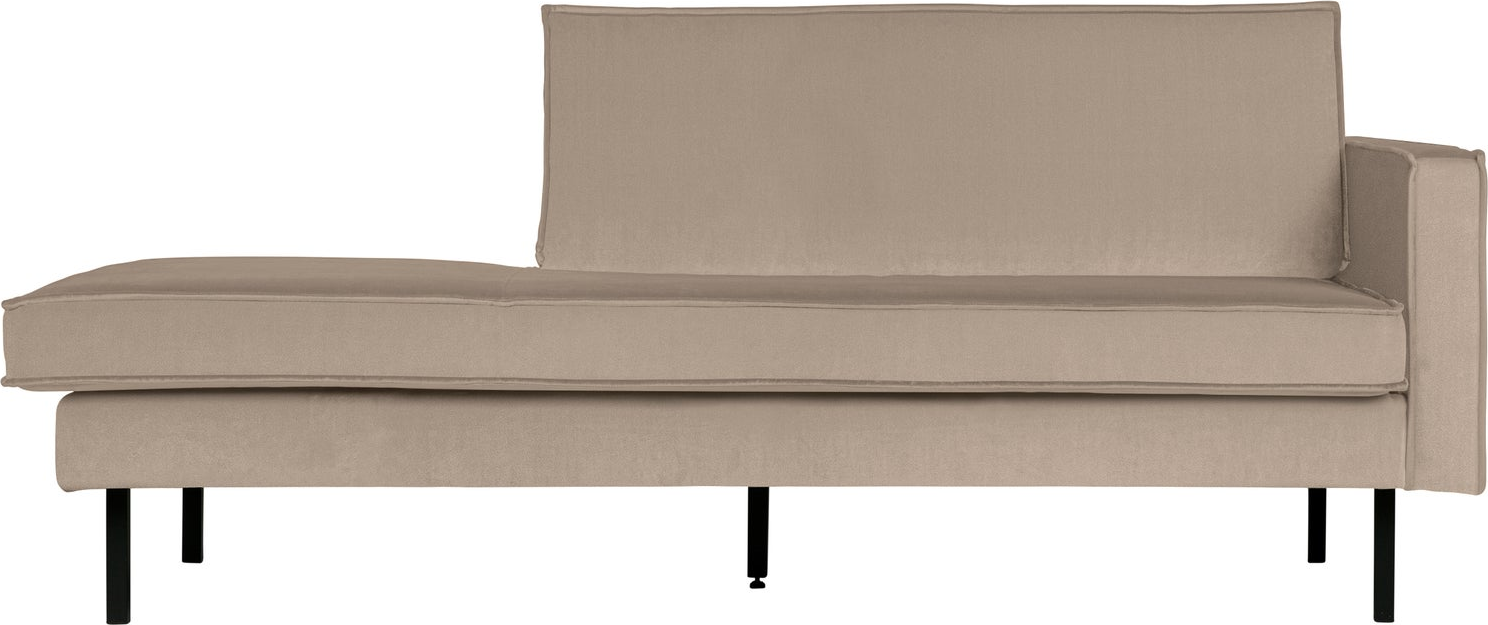 Daybed Woood Rodeo Khaki Velour Loungesofa Højrevendt 203 86 Cm