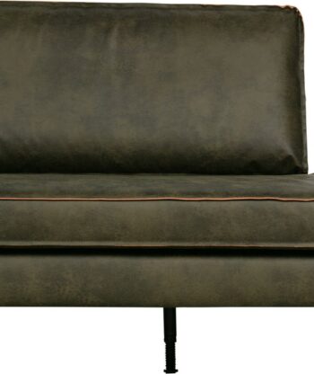 Daybed Woood Rodeo Loungemøbel Armygrøn Kunstlæder Ecoleather Venstrevendt H85 B203 D86 Cm