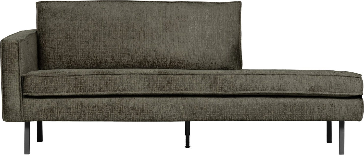 Daybed Woood Rodeo Strukturvelour Frost 203 86 Cm Moderne Lounge På Træben Venstrevendt