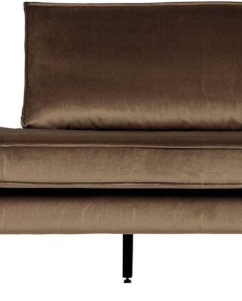 Daybed Woood Rodeo Taupe Jarra-velour  Højrevendt 203 Cm  Loungesofa Med Fast Komfort Og Zigzagfjedring