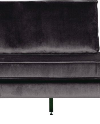 Daybed Woood Rodeo Venstrevendt Antracit Velour  Moderne Lounge  203 Cm