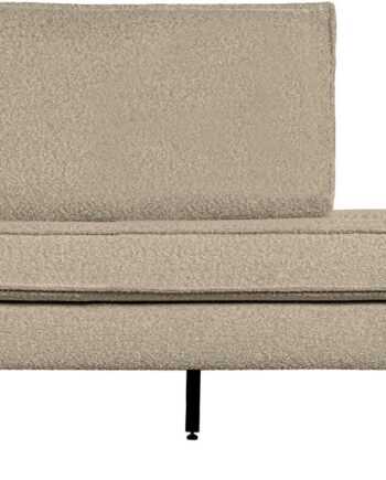 Daybed Woood Rodeo Venstrevendt  Beige Bouclé Loungemøbel Med Metalben
