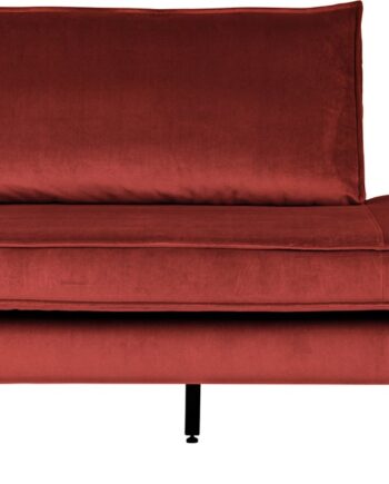 Daybed Woood Rodeo Venstrevendt 203 Cm Kastanjebrun Velour  50er-inspireret Tidløs Design