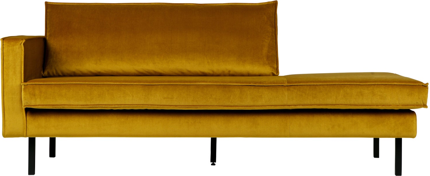 Daybed Woood Rodeo Venstrevendt Oker Jarra-fløjl Velour 203x86x85 Cm