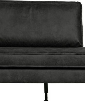 Daybed Woood Rodeo Venstrevendt  Sort Ecoleather  203 Cm  Fast Siddekomfort