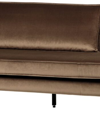 Daybed Woood Rodeo Venstrevendt 203x86 Cm Taupe Jarra-velour Metalstel