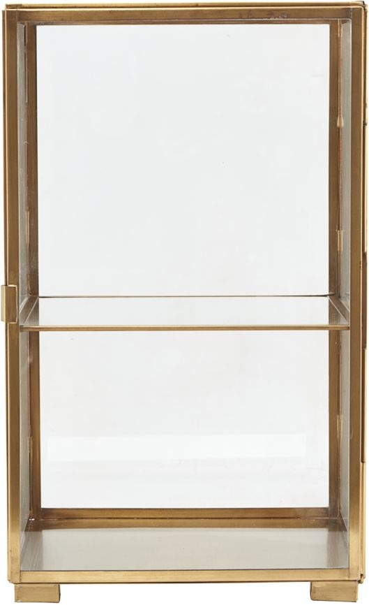 Displayboks House Doctor Principal Glas Med Messingramme H41ã B25ã D25 Cm