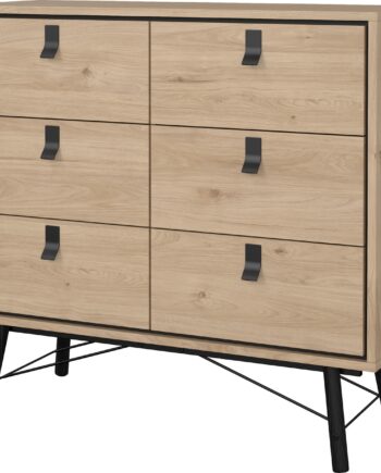 Dobbelt Kommode Vesterholm Askø     Skuffer  Jackson Hickory  H94 8ã B101 8ã D40   Cm  Fsc  Malet Bøg Metalgreb