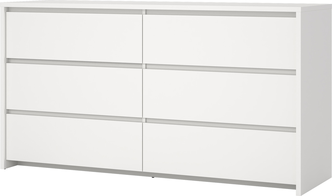 Dobbelt Kommode Vesterholm Next Skuffer Hvid Fsc Spånplade Vægmonteret H83 8xb157 1xd48
