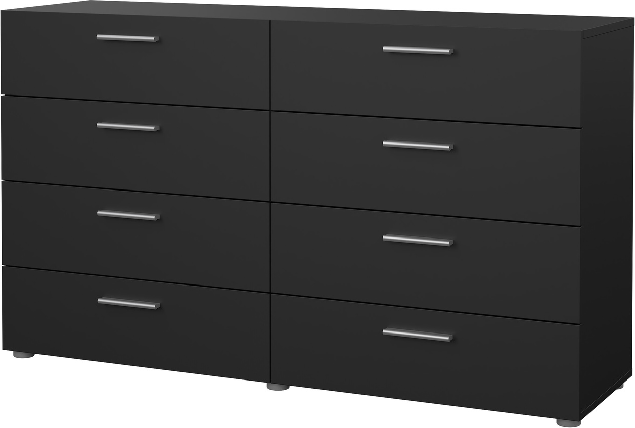 Dobbelt Kommode Vesterholm Pepe Mat Sort Skuffer Fsc-certificeret H81 B140 D40 Cm