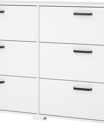 Dobbelt Kommode Vesterholm Sofia   Skuffer Hvid Sort B138 7ã D39 8ã H82   Cm