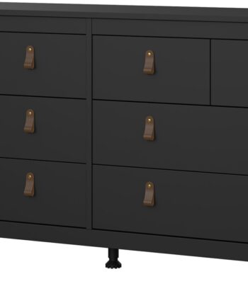 Dobbeltkommode Vesterholm Lunor  Mat Sort    Skuffer  B160    D38    H80 Cm  Dansk Produceret  Fsc-certificeret