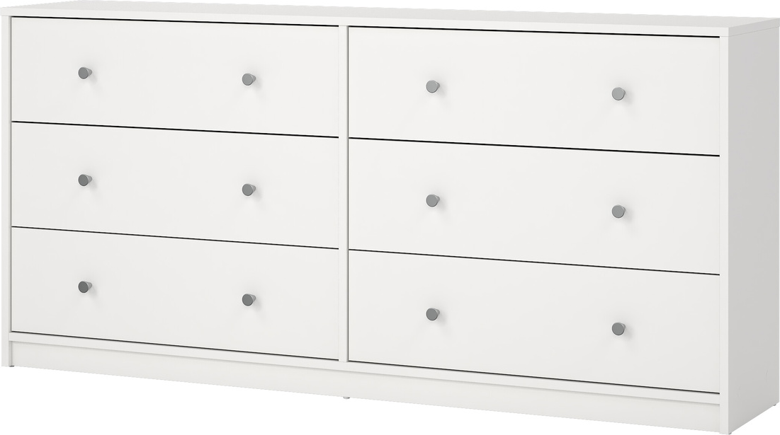 Dobbeltkommode Vesterholm May B143ã D30ã H68 Cm    Skuffer  Hvid Folie  Vægmonteret  Fsc-certificeret