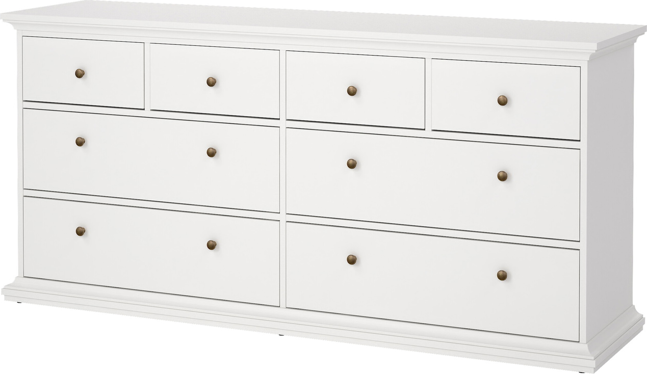 Dobbeltkommode Vesterholm Nora Skuffer Hvid Fsc-certificeret Dansk Design H87ã B183ã D49 Cm