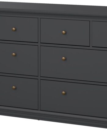 Dobbeltkommode Vesterholm Nora    Skuffer  Mat Grå  Fsc-spånplade  H87ã B183ã D49 Cm