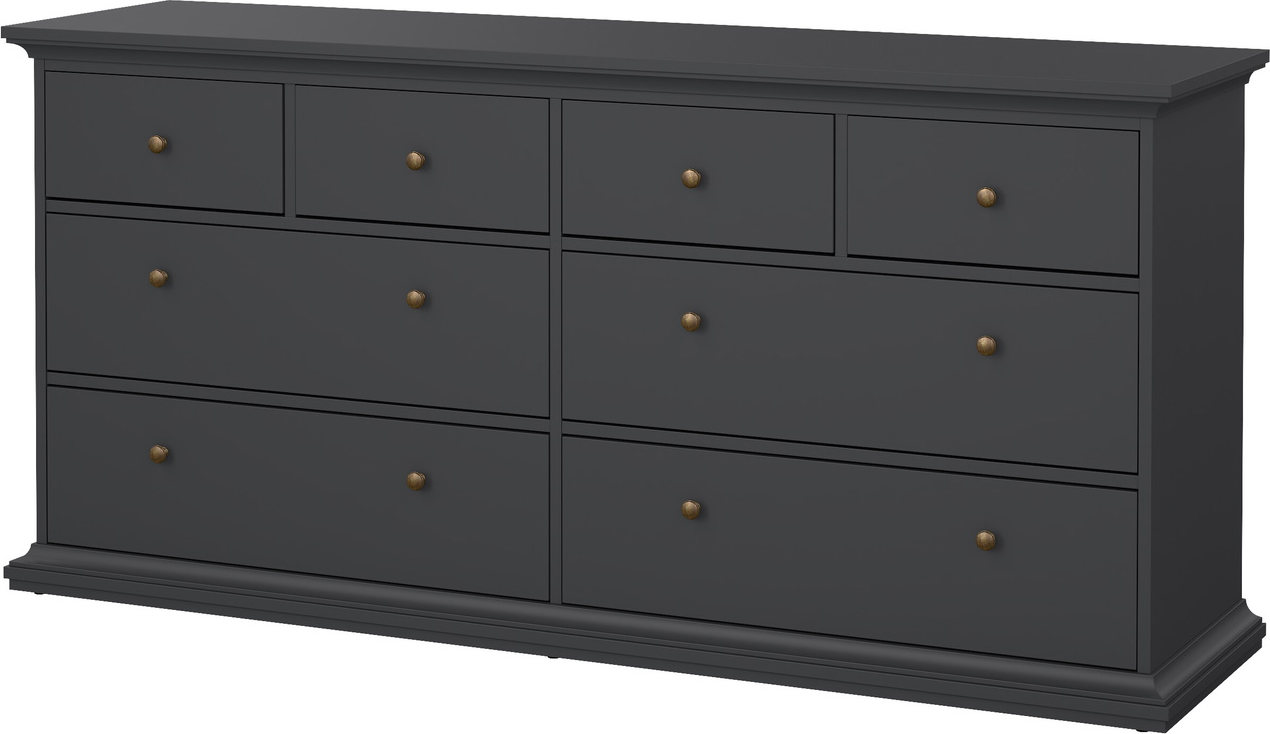 Dobbeltkommode Vesterholm Nora Skuffer Mat Grå Fsc-spånplade H87ã B183ã D49 Cm