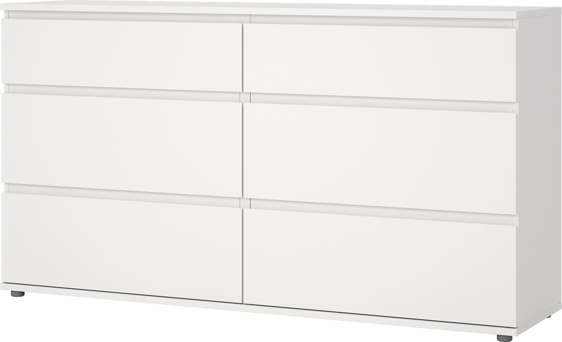 Dobbeltkommode Vesterholm Nova  Hvid   153x40x84 Cm    Skuffer  Håndtagsfri  Fsc