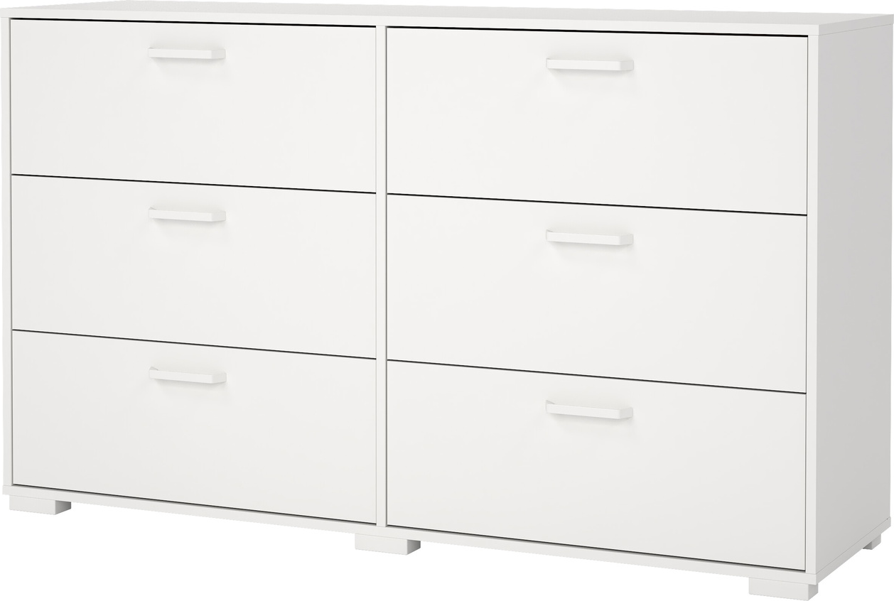 Dobbeltkommode Vesterholm Sofia Mat Hvid Folie Skuffer Fsc H82 B138 D39