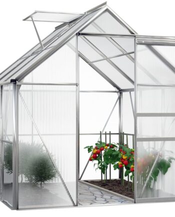 Drivhus   Aluminium 190x190x195 Cm Med Ovenlys