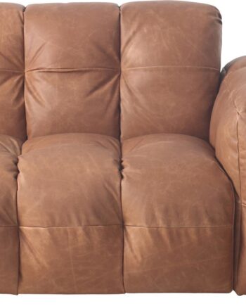 Dutchbone Element Modulsofa 84x132x102 Cm ægte Læder Rødbrun