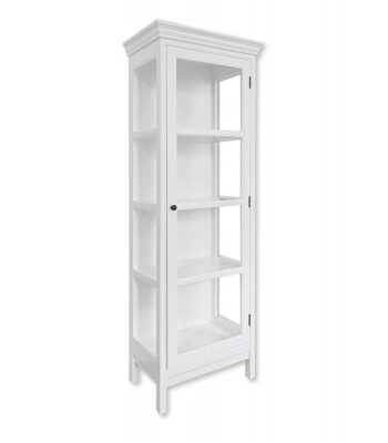 Endelave Vitrineskab 165x57x36 Cm Hvid