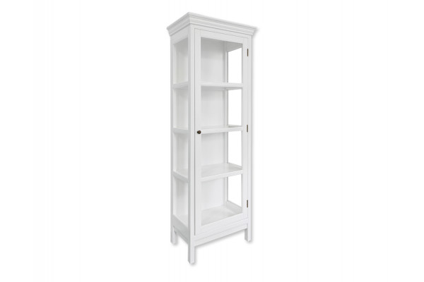Endelave Vitrineskab 165x57x36 Cm Hvid