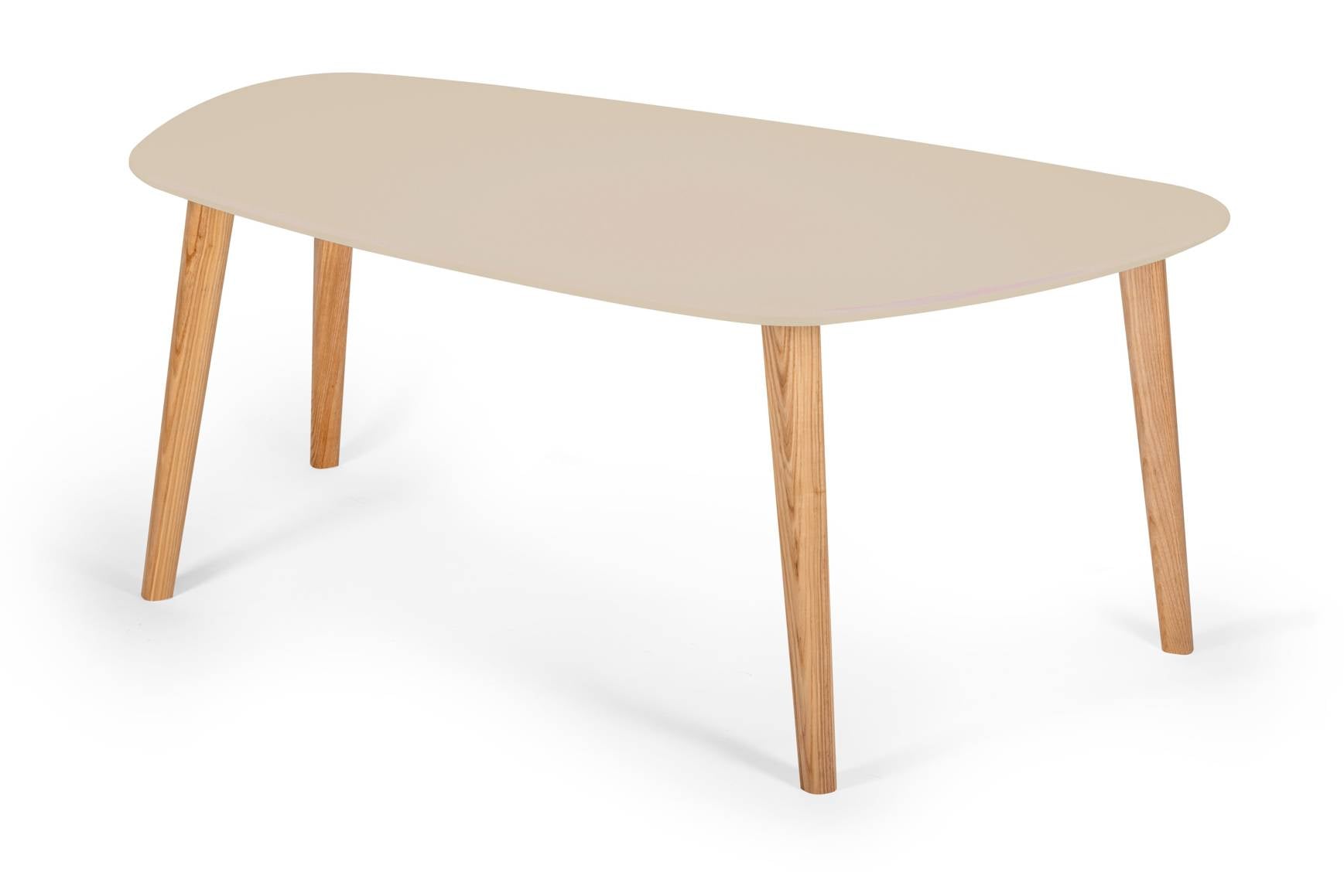 Endocarp Sofabord 110x66x45cm Brun Beige Asketræ